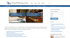 Desktop Screenshot of onlinephdprogram.org