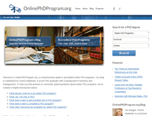Tablet Screenshot of onlinephdprogram.org